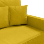 vidaXL Canapé à 2 places Jaune 120 cm Velours