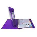 Classeur 4 Anneaux 30mm Iderama Pp Polypropylène 7/10e - A4 Maxi - Violet - X 10 - Exacompta