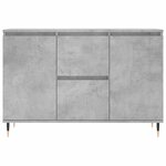 vidaXL Buffet gris béton 101 5x35x70 cm bois d'ingénierie
