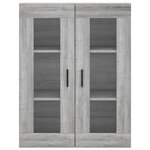 vidaXL Buffet haut Sonoma gris 69 5x34x180 cm Bois d'ingénierie