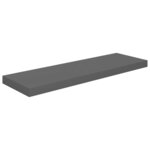 vidaXL Étagère murale flottante 4 Pièces Gris brillant 80x23 5x3 8 cm MDF