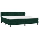 vidaXL Sommier à lattes de lit et matelas Vert foncé 200x200cm Velours