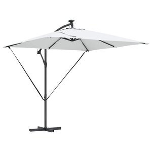 vidaXL Parasol banane à mât déporté Couleur sable 249 x 249 x 250 cm