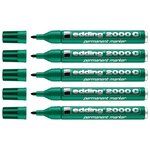 Marqueur Permanent 2000C Corps Alu Vert pointe Ronde 1 5-3 mm x 5 EDDING
