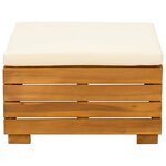 vidaXL Pouf de Jardin Bois d'Acacia Massif Marron