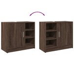 vidaXL Armoire d'évier chêne marron 63x29x55 cm bois d'ingénierie