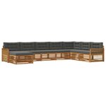 vidaXL Ensemble de canapés d'extérieur 8 pc Naturel et Anthracite