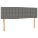 vidaXL Tête de lit à LED Gris foncé 144x5x78/88 cm Tissu