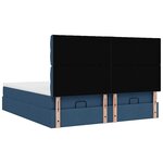VidaXL Cadre de lit ottoman avec matelas bleu 180x200 cm tissu