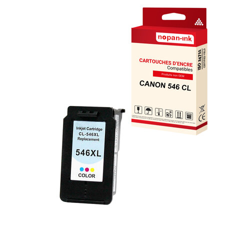 Nopan-ink - x1 cartouche canon cl-546 xl cl-546xl compatible