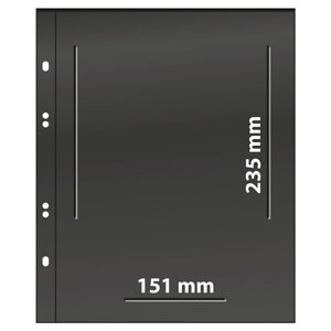 Feuilles Multi Collect Lindner noires à 1 poche pour blocs feuillets.