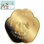 Monnaie en or 3000 francs g 0.031 (1/1000 oz) millésime 2023 love dogs 1/1000