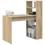 vidaXL Bureau Chêne Sonoma 113 x 54 x 120 cm Bois d'ingénierie