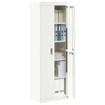 vidaXL Armoire de rangement 2 Pièces Blanc 60 x 40 x 180 cm Acier