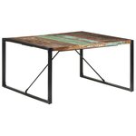 vidaXL Table de salle à manger 140x140x75 cm Bois de récupération