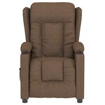 vidaXL Fauteuil électrique de massage Marron Tissu