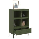 vidaXL Buffet haut vert olive 68x39x101 5 cm acier