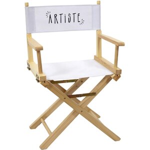 Fauteuil régisseur en bois et tissu the office