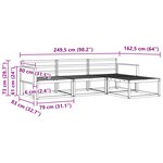 vidaXL Ensemble de canapés d'extérieur 4 Pièces Naturel
