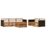 vidaXL Ensemble de canapés d'extérieur 6 pc Naturel