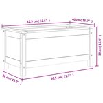 vidaXL Jardinière gris 82 5x40x39 cm bois massif de pin