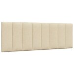 vidaXL Lit avec matelas Hanko crème 140x190 cm tissu