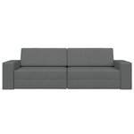 vidaXL Canapé-lit Gris foncé 245 x 78 x 77 cm tissu