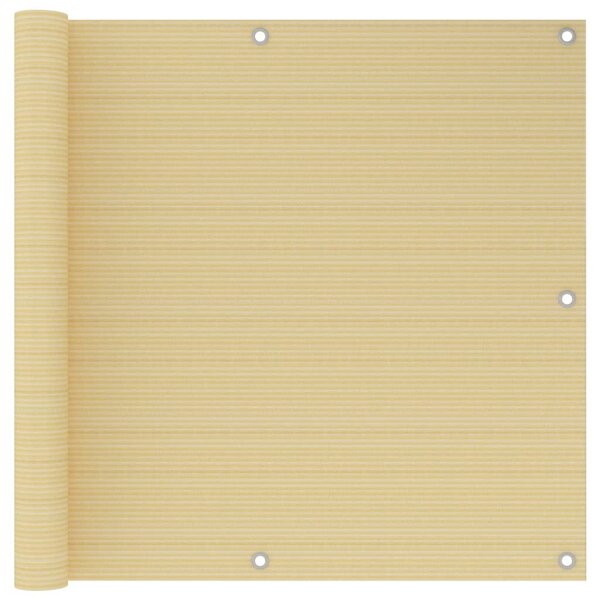 vidaXL Écran de balcon Beige 90x300 cm PEHD