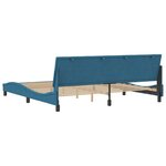 vidaXL Cadre de lit avec tête de lit bleu 200x200 cm velours