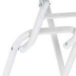 vidaXL Table de jardin pliante Blanche Ø50x72 cm Acier