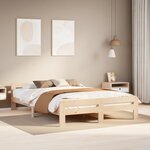 vidaXL Cadre de lit sans matelas 160x200 cm bois massif de pin