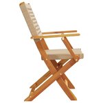 vidaXL Chaises de jardin pliantes lot de 6 beige rotin et bois massif