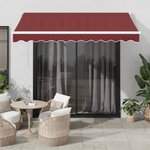 vidaXL Auvent rétractable automatique bordeaux 300x250 cm