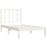 vidaXL Cadre de lit sans matelas blanc bois de pin massif 75x190 cm