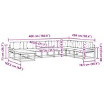 vidaXL Ensemble de canapés d'extérieur 8 pc Gris Naturel et Clair