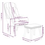 vidaXL Chaise de relaxation avec repose-pied Gris foncé Velours