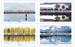 Carnet - Reflets - Paysages du monde - 12 timbres autocollants