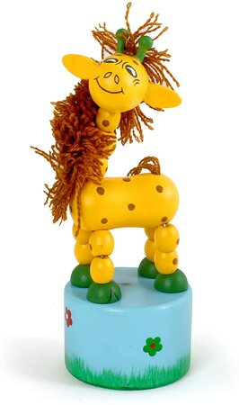 Poussoir Girafe En Bois