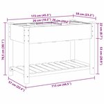 vidaXL Cache-pot de jardin avec étagère Beige 115 x 59 x 76.5 cm