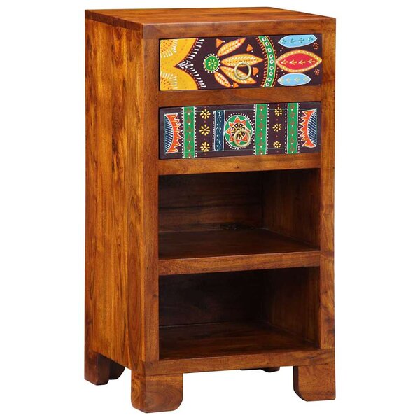 vidaXL Guéridon téléphone Marron 40 x 35 x 75 cm Bois d'acacia massif
