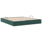 vidaXL Cadre de lit ottoman Vert foncé 160 x 200 cm Velours