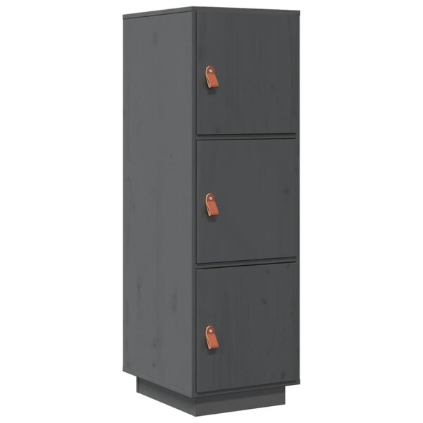 vidaXL Buffet haut Gris 34x40x108 5 cm Bois massif de pin