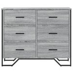 vidaXL Commode sonoma gris 91x35 5x74 5 cm bois d'ingénierie
