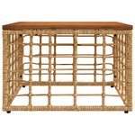 vidaXL Table de Jardin Naturel 55 x 55 x 37 cm Rattan PE et Verre