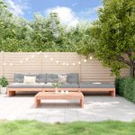 vidaXL Salon de jardin 4 Pièces avec coussins bois massif douglas