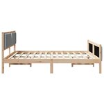 vidaXL Cadre de lit avec tête de lit Gris clair 200 x 200 cm tissu