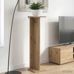 vidaXL Support de Plante Chêne artisanal 25 x 25 5 x 100 5 cm