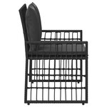 vidaXL Banc extérieur 2 -Seater 116 x 55 x 82 cm Acier et Rattan Poly