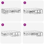 vidaXL Ensemble de canapés d'extérieur 11 Pièces Blanc et gris clair