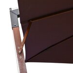 vidaXL Parasol de jardin suspendu et mât rouge bordeaux bois de sapin